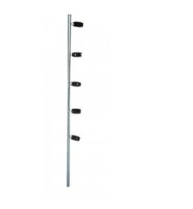 Poste esquina premium yonusa circular 1pulgada de diámetro para esquina de 1.20mts galvanizado con 5 aisladores