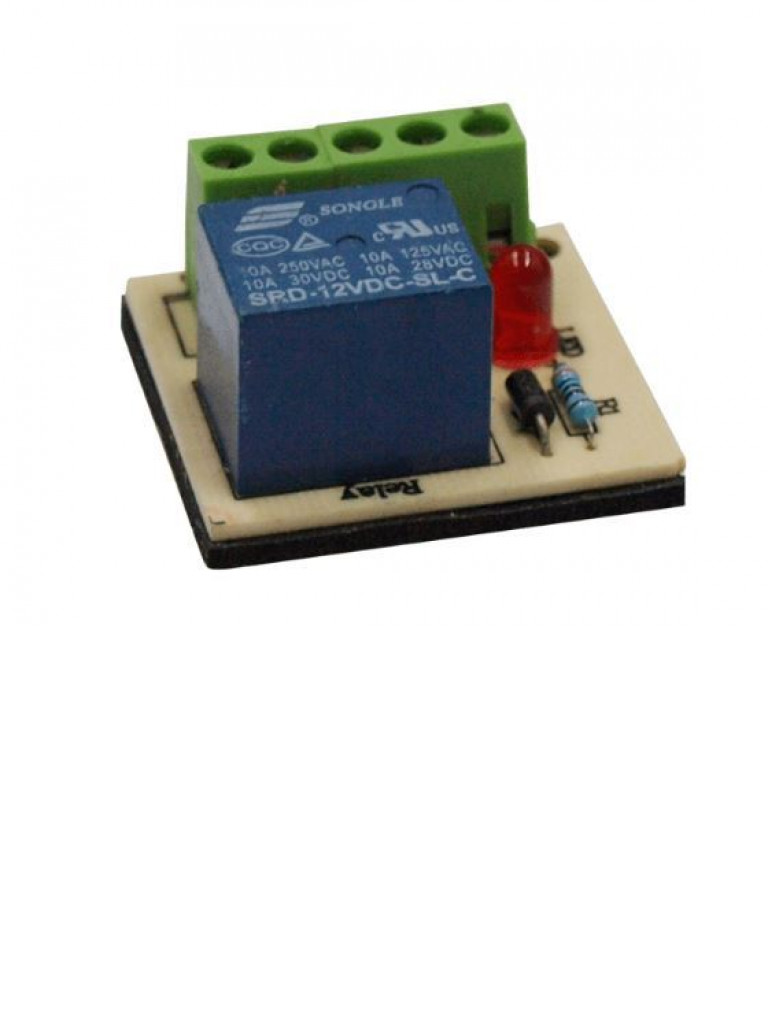 Modulo de relevador externo / Para control de acceso / Conexiones NO / NC / COM a 12 VDC