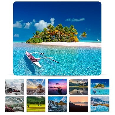 MOUSEPAD PAISAJES, PAQUETE CON 10 PIEZAS