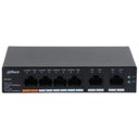 Switch Dahua 6 Puertos Gigabit Ethernet 4 Puertos Poe 10/100/1000 + 2 Puertos Uplink 60w 12 Gbit/s