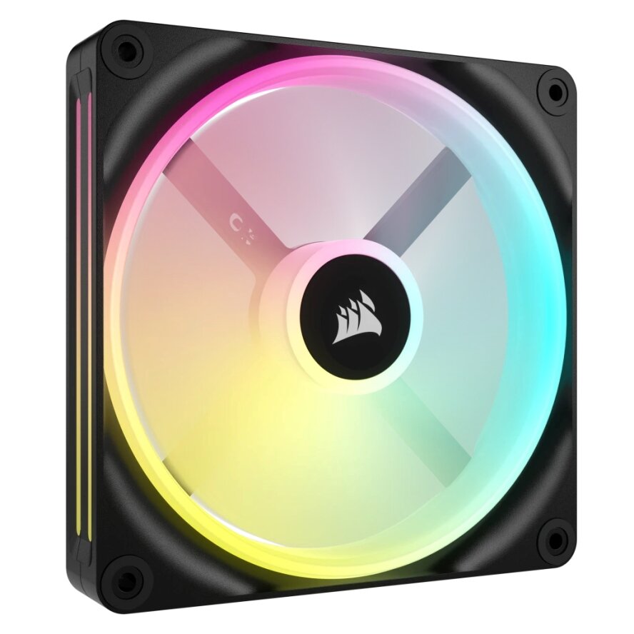 Ventilador gabinete corsair co-9051003-ww icue link qx140 rgb 1 fan 140mm domo magnetico negro
