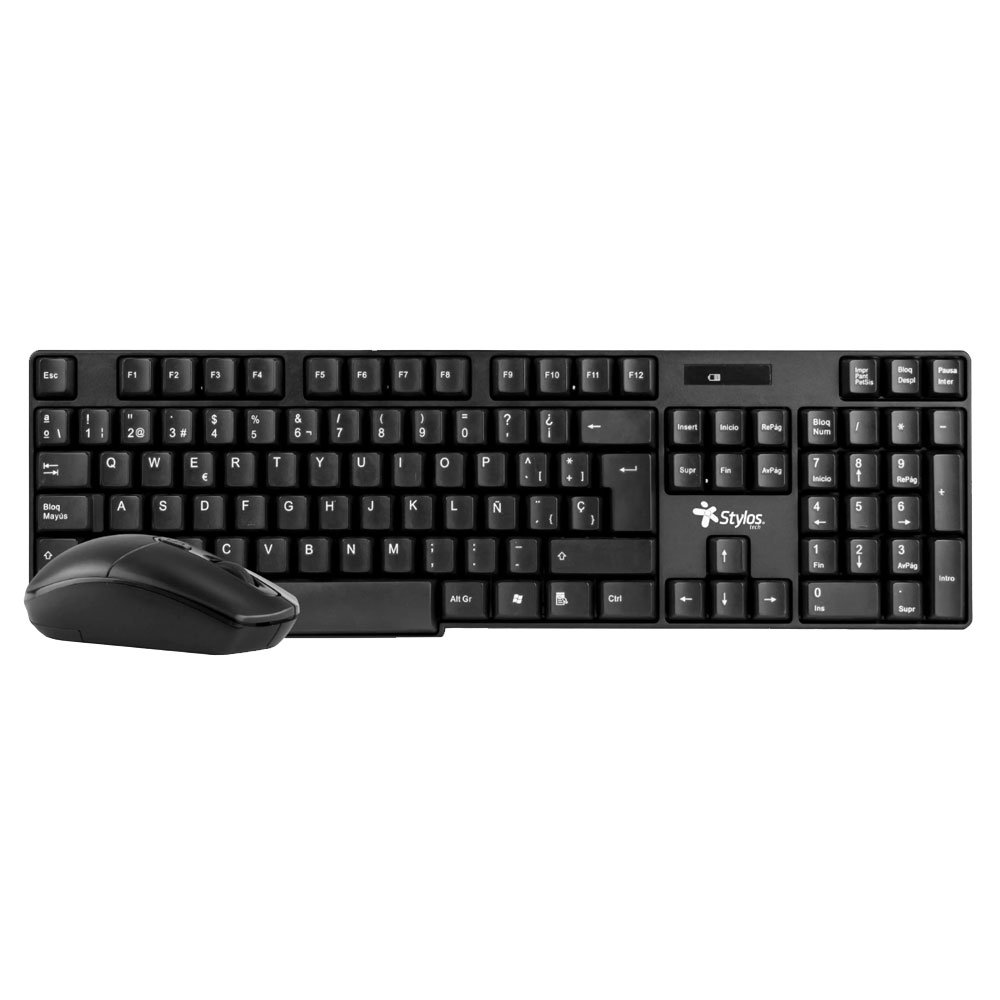 Kit De Teclado Y Mouse Stylos STPKTM3B Inalámbrico RF Inalámbrica/USB Español