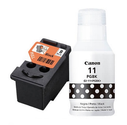 Cabezal de tinta negra + tinta negra  bh-10 gi-11 canon compatible con serie g2160, g3160.