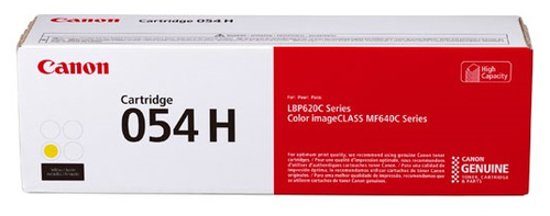 Toner amarillo  canon 054 h  rendimiento 2,300 paginas compatible con lbp622cdw,  mf644cdw.
