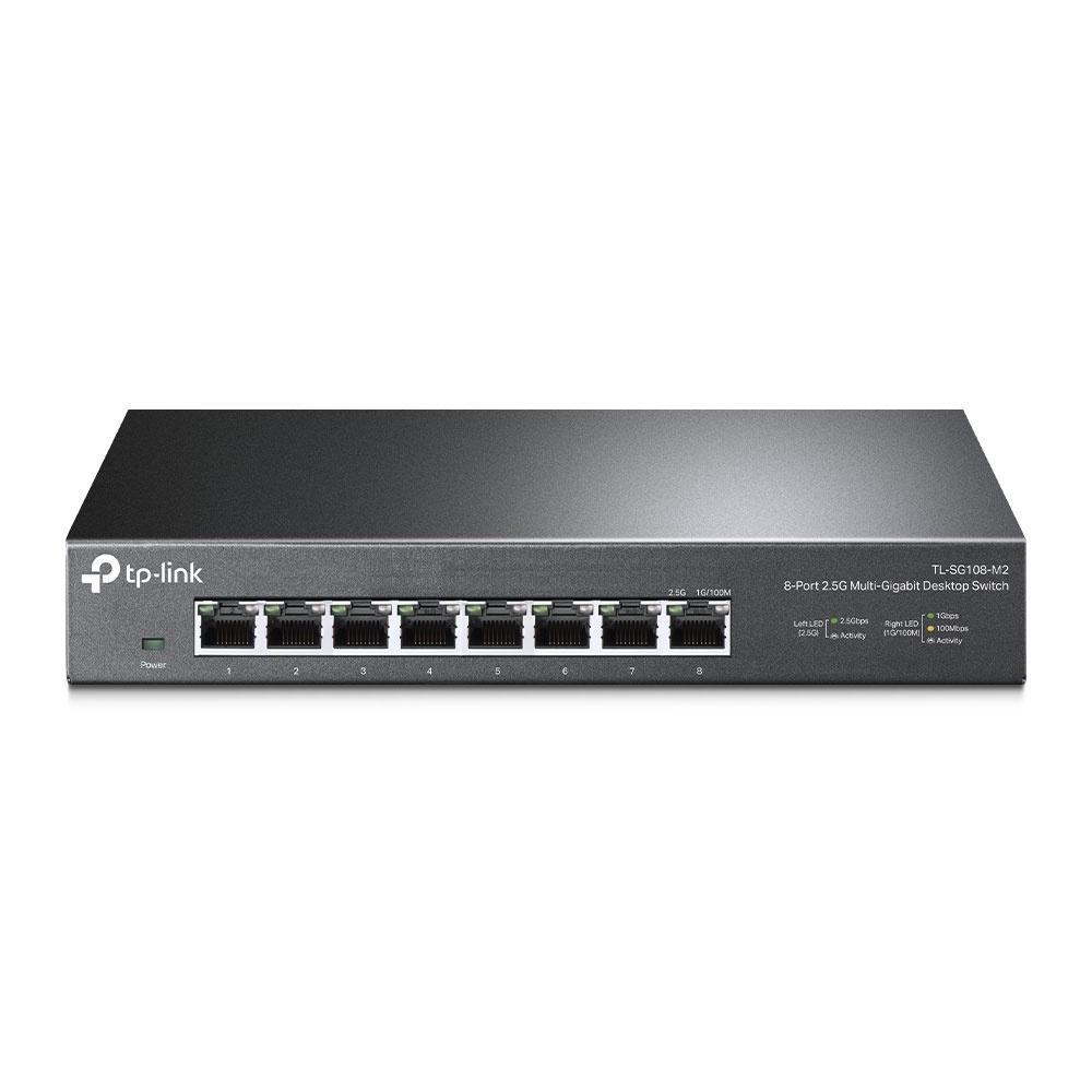 Switch TP-Link Gigabit Ethernet TL-SG108-M2 8 Puertos 10/100/1000Mbps 40Gbit/s 16,000 Entradas No Administrable