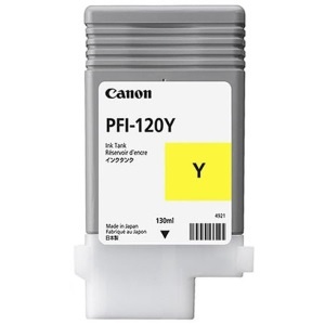 Tanque de tinta canon pfi-120 y yellow rendimiento 130 ml, compatible con tm-200, tm-205, tm-300, tm-305.