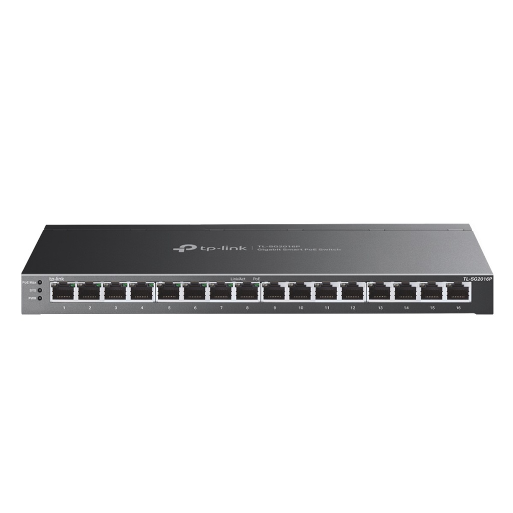 Switch TP-Link Gigabit Ethernet TL-SG2016P 16 Puertos 10/100/1000 Mbps 16 Gbit/s 8000 Entradas Administrable