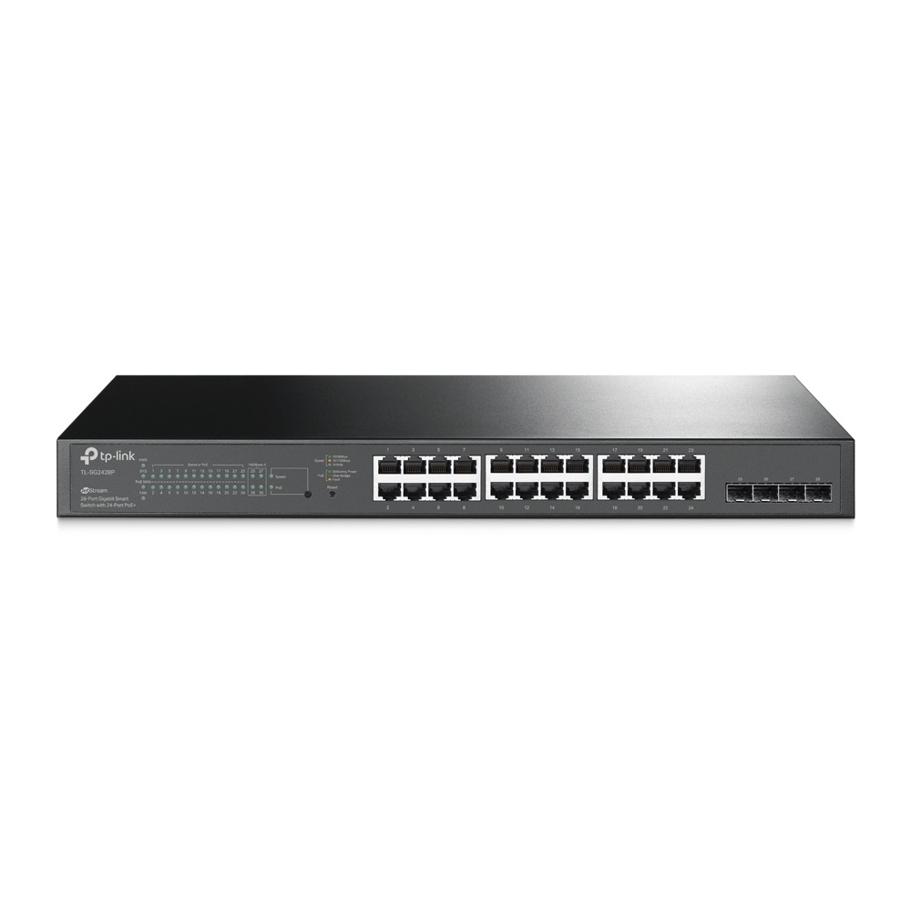 Switch TP-Link Gigabit Ethernet TL-SG2428P 24 Puertos PoE+ 10/100/1000Mbps + 4 Puertos SFP 56 Gbit/s 8000 Entradas Gestionado