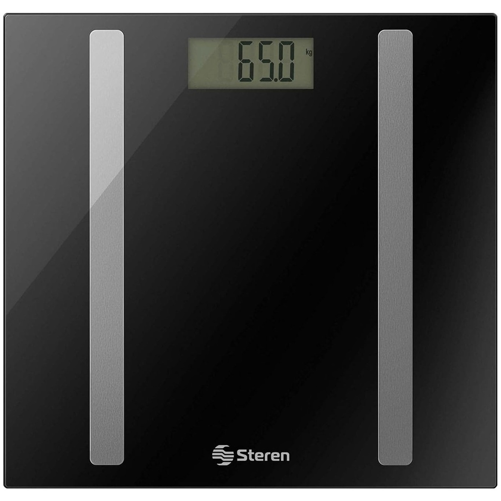 Bascula Báscula Corporal Steren MED-110 hasta 150Kg Medición de IMC/Grasa Corporal/Agua Corporal/Densidad de Huesosde peso cuadrada de cris