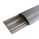 Canaleta De Media Caña Thorsman DMCPVCAL Base De PVC Tapa De Aluminio 2.5m