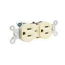 Contacto Dúplex Surtek SYS-136400 Tapa Marfil Base Negra 15A 127 Vca