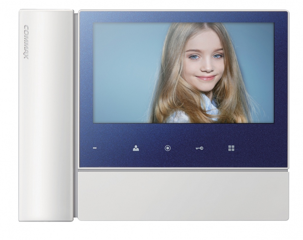 Commax cdv70n2 - monitor  para videoportero de 7 pulgadas con auricular, soporta hasta 2 frentes de calle con función de apertur