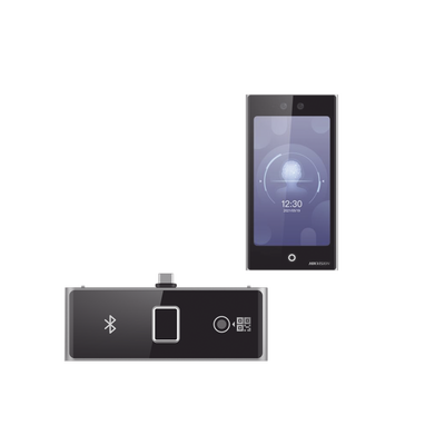 Terminal Facial Min Moe WiFi con pantalla de 7" y Lector de Huellas, Códigos QR y Bluetooth / Exterior IP65 / 10,000 rostros y 50,000 tarjetas/Soporta módulo lector de Huella, QR y Bluetooth