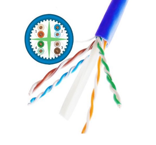 Saxxon outpcat6aazo - cable utp 100% cobre / categoria 6a / color azul obscuro / interior / 305  mts / 4 pares / interior/