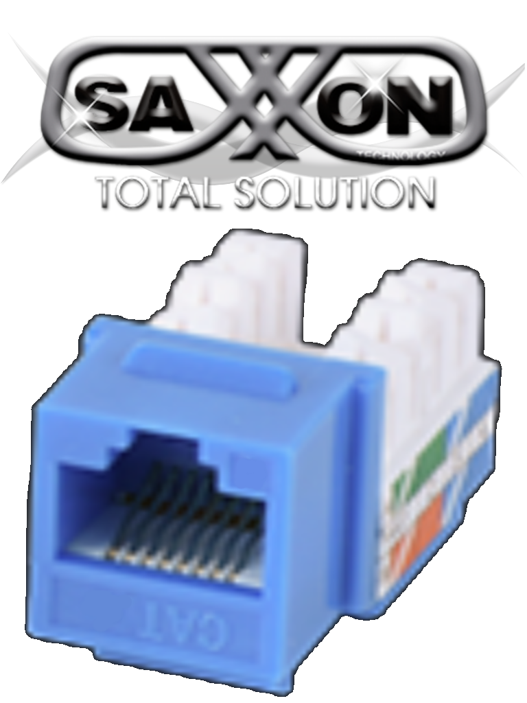 Saxxon m265c5b - modulo jack keystone rj45 / 8 hilos / cat 5e / compatible con calibres  awg 22-26 / color azul