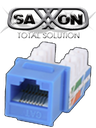Saxxon m265c5b - modulo jack keystone rj45 / 8 hilos / cat 5e / compatible con calibres  awg 22-26 / color azul