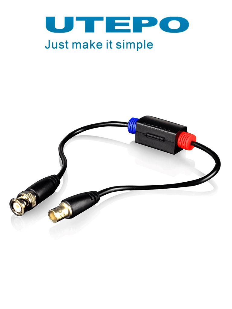 Utepo utp1201xphd - aislador pasivo de tierra por b nc en  hd / elimina ruido e interferencia en el video ocasionado por lazos d