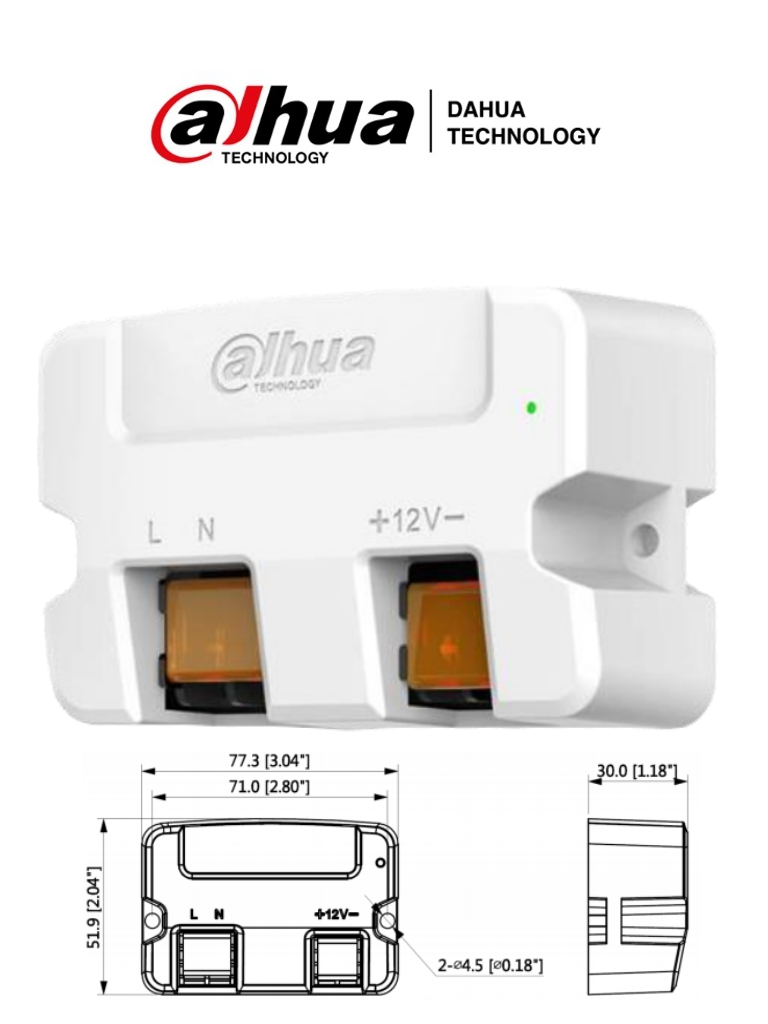 Adaptador de Corriente Dahua DH-PFM320D-015 Entrada 100-240V Salida 1.5A