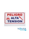 Letrero Genérico Indicador De Alta Tensión Yonusa LPVOLTAS Para Colocación En Cercas Eléctricas