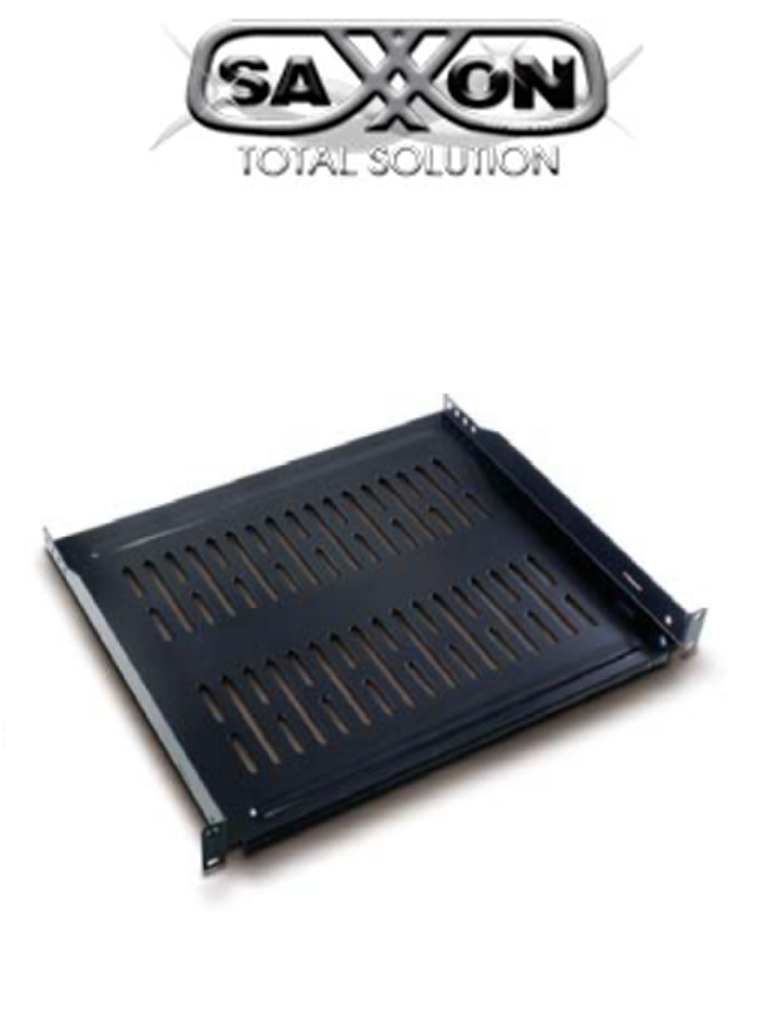 Saxxon 70140204- charola ventilada para monitor/ medidas 19 de ancho x 14 pulgadas de profundidad/ 2 ur/ soporta 22 kg/ acero