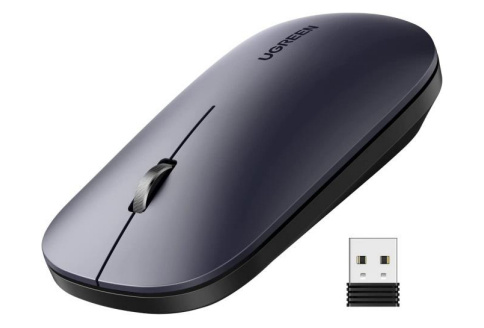 Mouse Ugreen Óptico 90372, Inalámbrico, RF inalámbrico, 4000 DPI, Negro