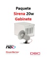 Dsc s20wgpaq - paquete sirena exterior 20w con gabinete