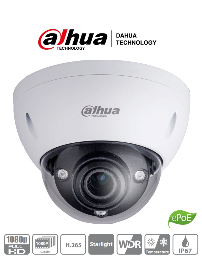 Dahua ipc-hdbw5231e-ze-hdmi - cámara ip domo 2 megapixeles con salida hdmi/ lente motorizado de 2.7 a 13.5/ ir de 50 mts/ e&s de