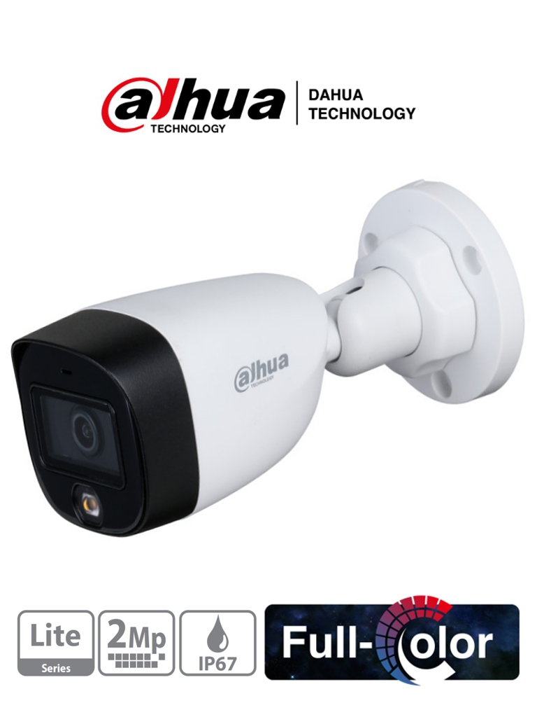 Cámara CCTV Bullet Dahua Interiores Exteriores HFW1209C-LED Alámbrico 1920x1080 Pixeles