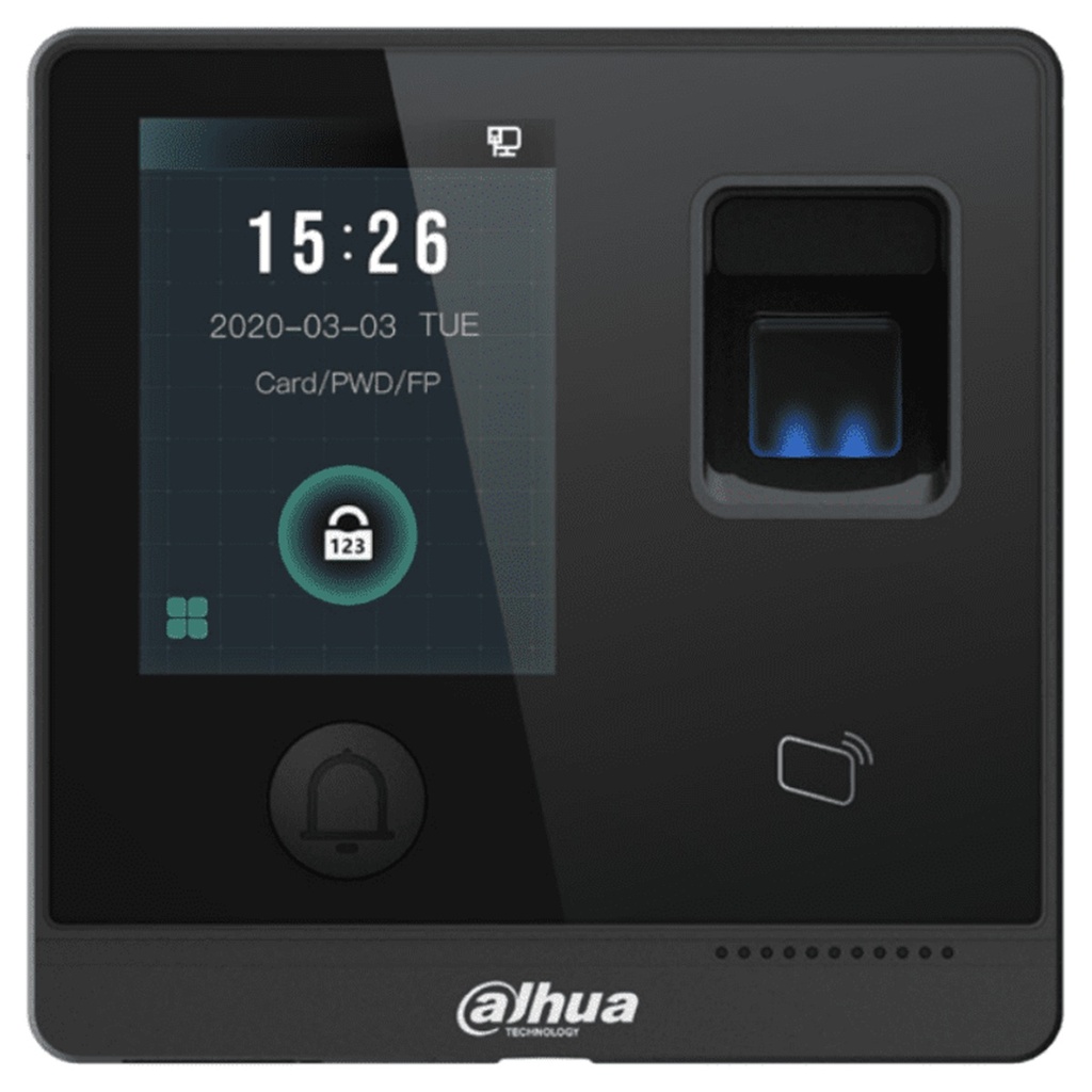 Control de Acceso y Asistencia Biométrico Dahua ASI1212F-D 3000 Huellas 30.000 Tarjetas