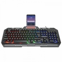 Teclado Gamer Manhattan 180610 RGB Alámbrico Con Base Para Celular