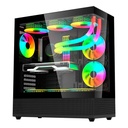 Gabinete Balam Rush Tank Super 9200 TB con Ventana RGB Midi-Tower ATX/Micro-ATX/ITX USB 3.0/2.0 sin Fuente 3 Ventiladores RGB Instalados