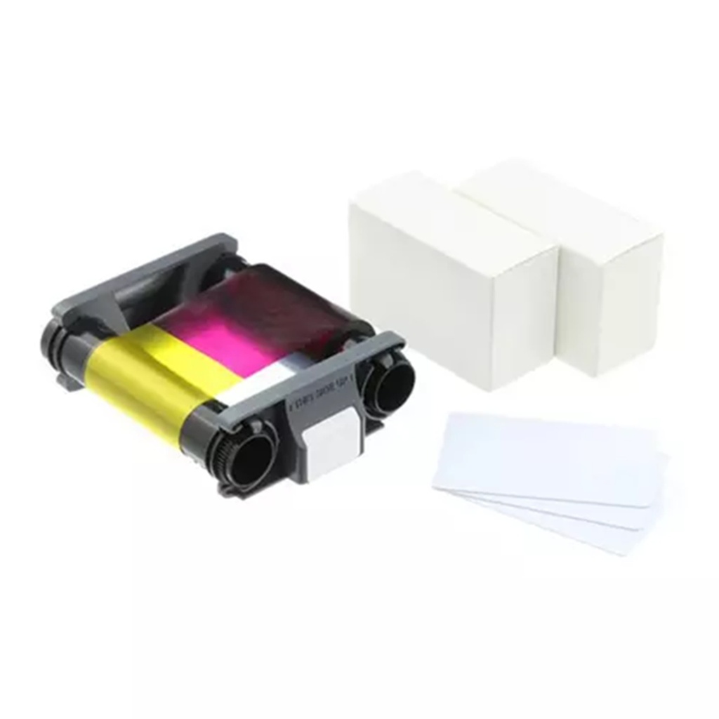 Kit Cinta Evolis YMCKO + 100 Tarjetas PVC Para Badgy 100/200