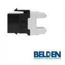 Conector modular jack rj45 cat6 belden ax101321 estilo keyconnect negro -