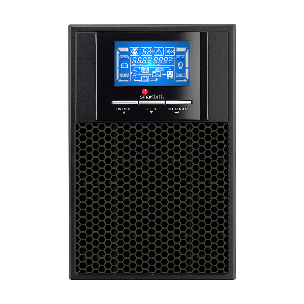 No Break Smartbitt SBOL3KT-1 Doble Conversión en Línea, 800W, 3.000VA, Entrada 100V - 127V, Salida 110V - 127V, 4 Salidas