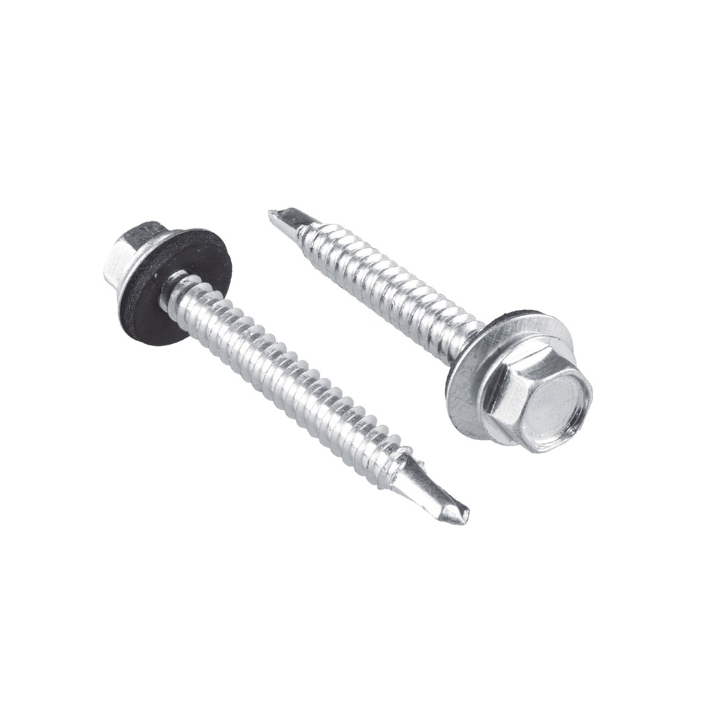 Pija Cabeza Hexagonal Con Rondana y Punta De Broca Surtek SYS-PHR-142 #14 x 2" 50 piezas