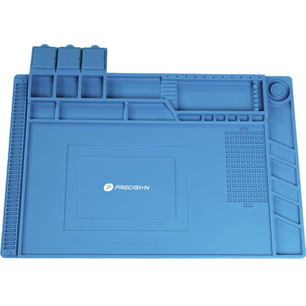 Tapete De Silicona Precision PST-S03-001 Resistente Al Calor Con Areas Magnéticas Y De Almacenamiento De Componentes