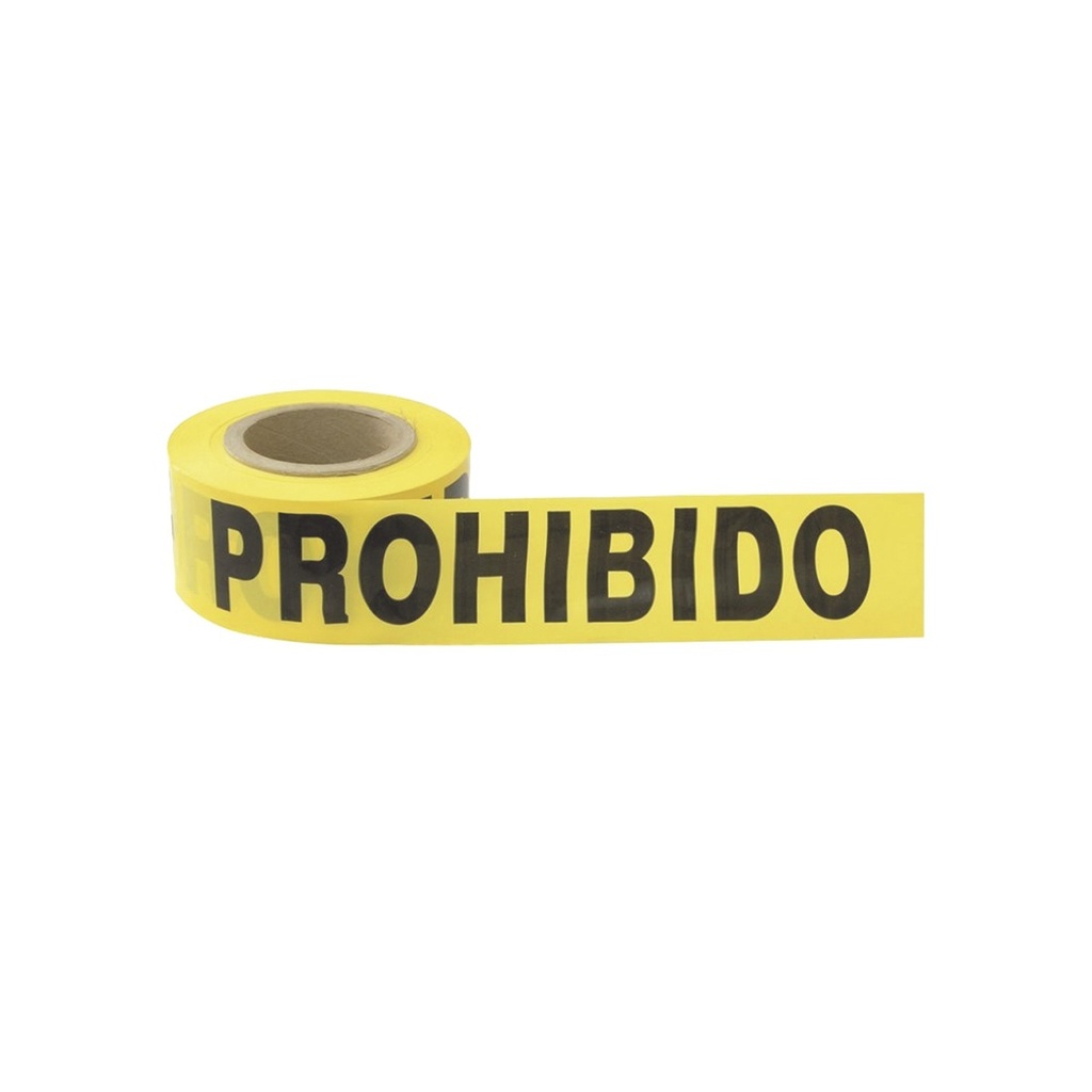 Cinta para barricada "PROHIBIDO EL PASO" Surtek SYS-137299 100 m x 3 in 