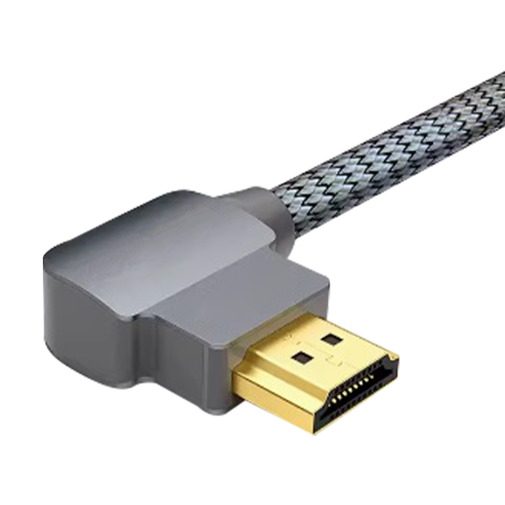 Epcom Cable HDMI en Angulo 90º HDMI 2.0 Macho - HDMI 2.0 Macho, 4K, 60Hz, 3 Metros, Gris