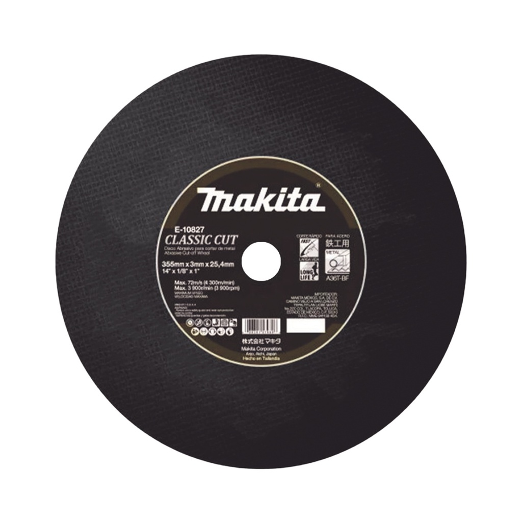 Disco De Corte Para Metal Makita E-10827 De 14"