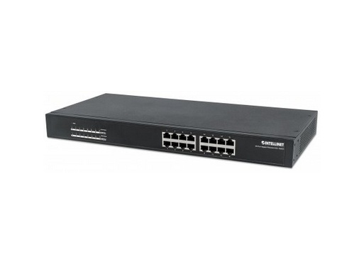 Switch Intellinet Gigabit Ethernet 560993, 16 Puertos 10/100/1000Mbps, 32 Gbit/s, 8192 Entradas - No Administrable
