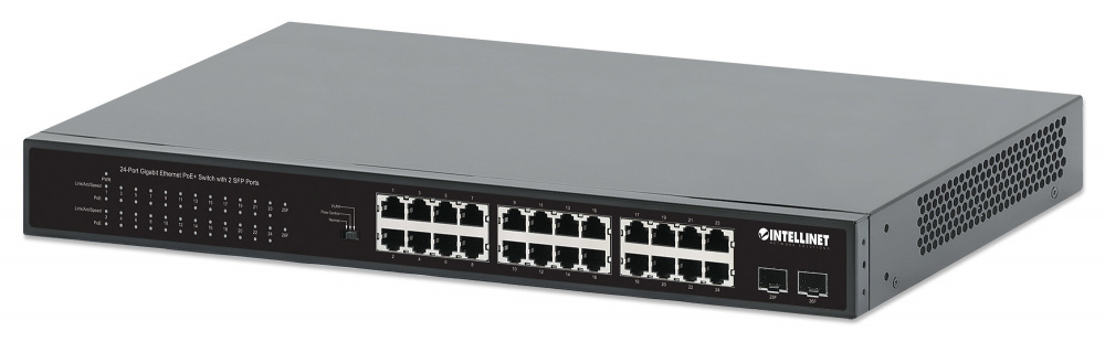 Switch Intellinet Gigabit Ethernet 561891, 24 Puertos 10/100/1000 Mbps + 2x SFP + Puertos SFP+ + Puertos QSFP28 + Puertos QSFP+, 8000 Entradas - No Administrable