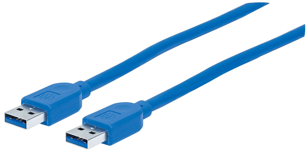 Manhattan Cable USB-A Macho - USB-A Macho, 1.8 Metros