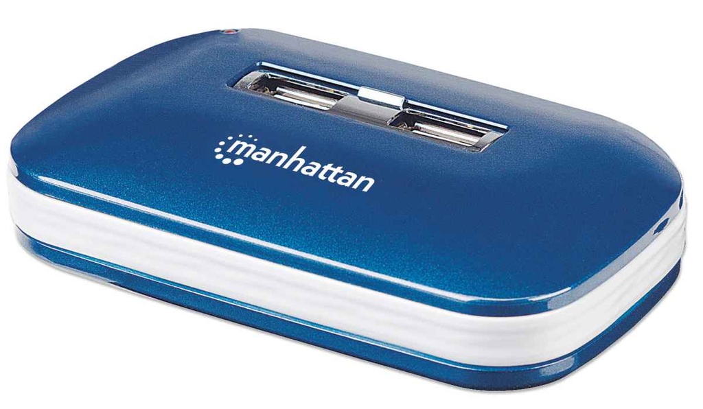 Hub USB 2.0 Manhattan De 7 Puertos 480 Mbit/s Con Fuente