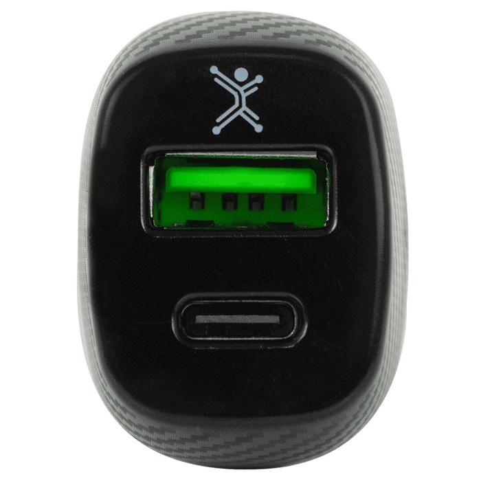 Perfect Choice Cargador para Auto PC-240884, 24V, 1x USB-C, 1x USB-A, Negro