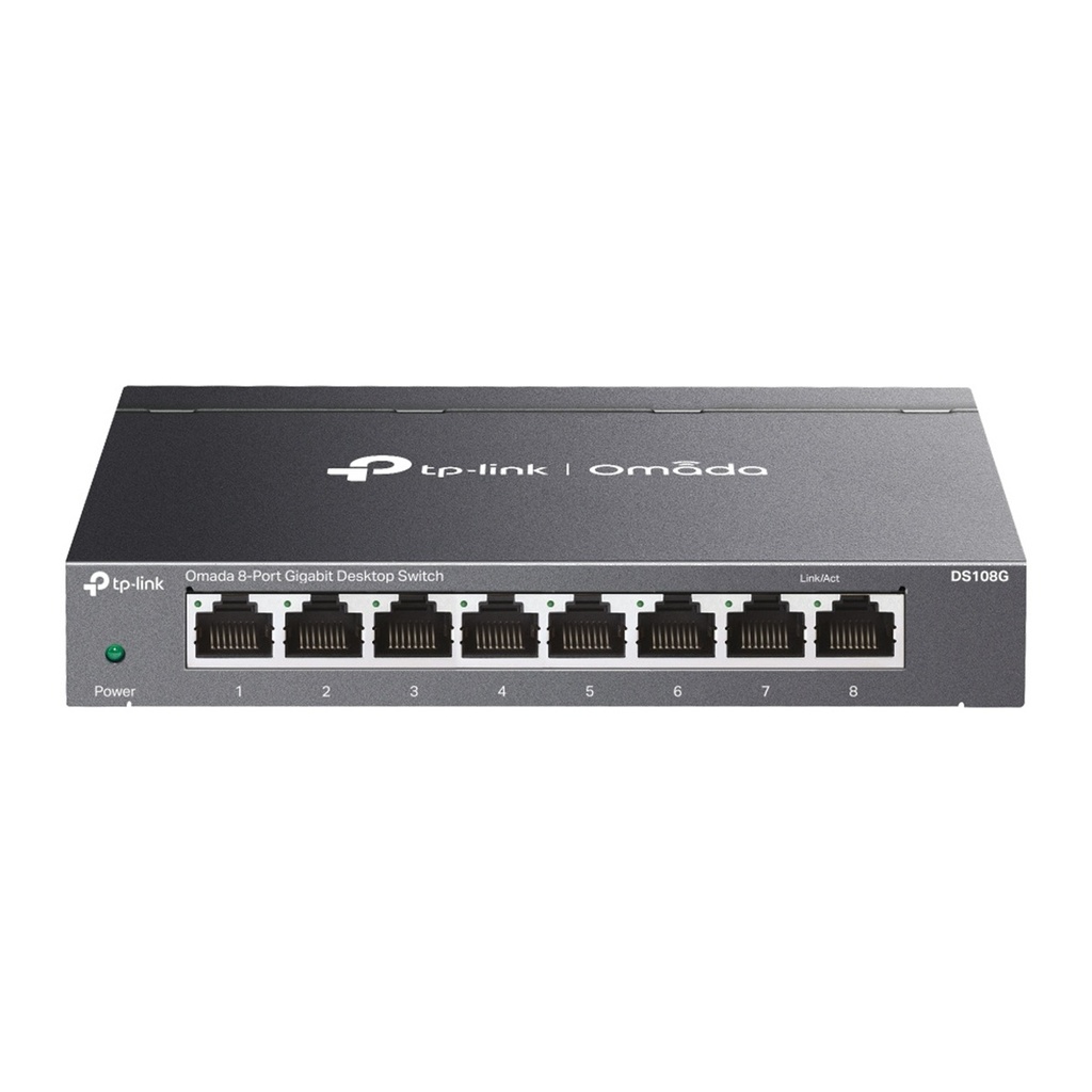 Switch TP-Link Gigabit Ethernet Omada DS108G 8 Puertos 10/100/1000Mbps 16Gbit/s 4.000 Entradas No Administrable