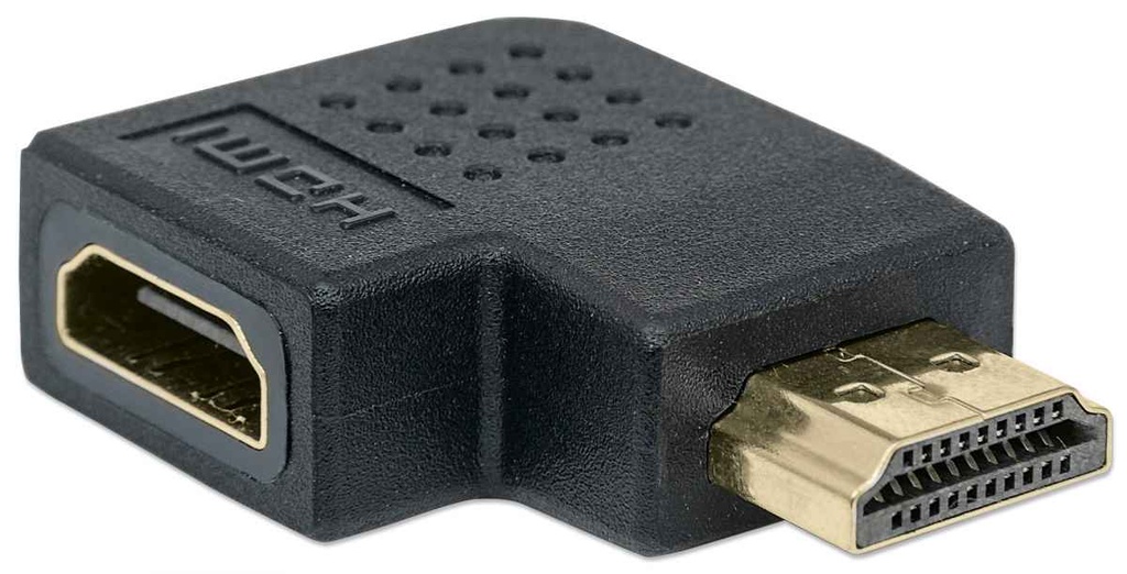 Adaptador Manhattan HDMI A Hembra - HDMI A Macho Ángulo Izquierdo De 90°
