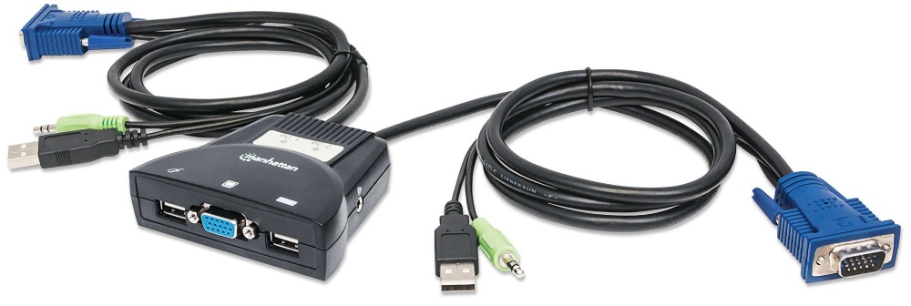 Cable Kvm manhattan 2 puertos - 1920 x 1440 pixeles
