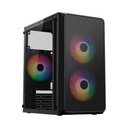 Gabinete acteck ac-939249 doom pro mesh gi730m micro atx 1*usb 3.0 frente malla 3 fan rgb negro