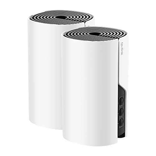 Tp-link deco s7 2 pack - kit de 2 routers inalámbricos mesh para hogar de doble banda wi-fi 5 ac1900 mbps con 3 puertos gigabit wan/lan, 3 antenas internas y administración en la app deco (ios, android). (2 piezas)
