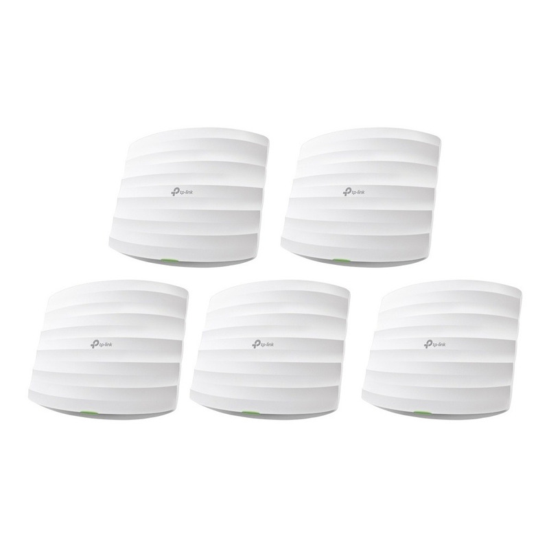 Kit de 5 puntos de accesso omada doble banda 802.11ac, mu-mimo, poe af y poe pasivo, soporta hasta 100 clientes, hasta 1350 mbps.